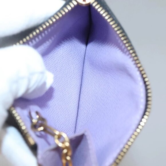 LOUIS VUITTON Monogram Pochette Cles NM Coin Purse Black M60279 Auth 131837 - Picture 14 of 16